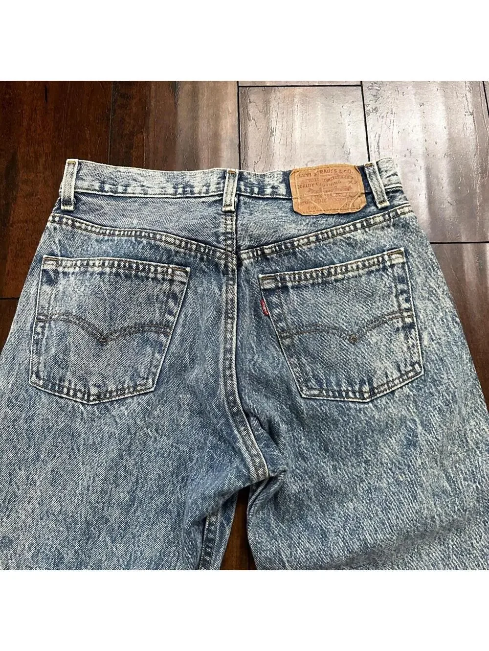 VTG 90s Levis 501 Button Fly 30x36 USA Tag Jeans Straight Acid Wash XX Act 27x32